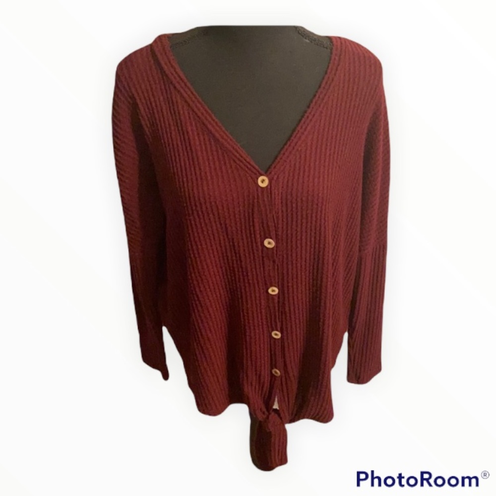 Zenana Waffle knit sweater medium